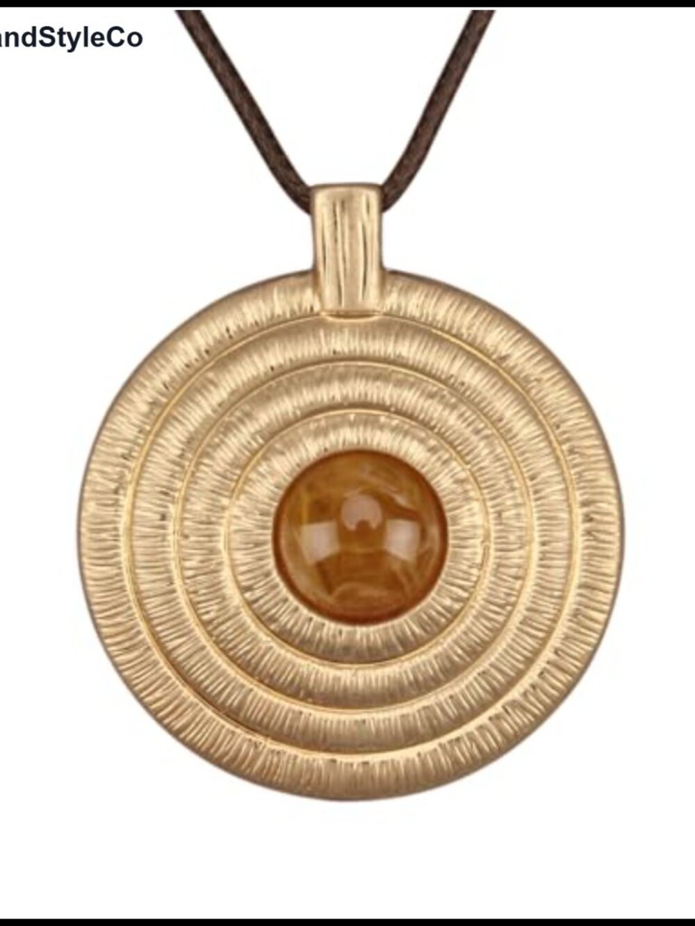 JAOYU Boho Long Pendant Necklace for Women Large Pendant Boho Choker